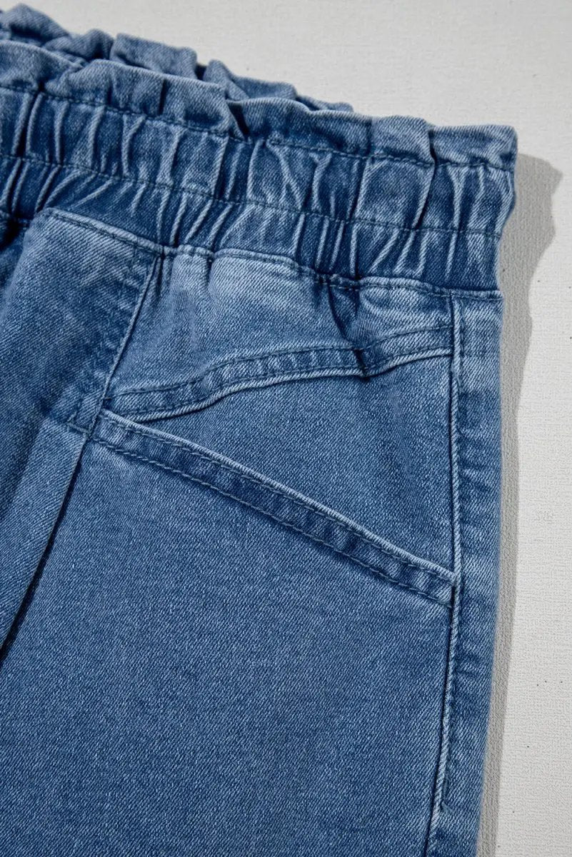 Ashleigh Blue Drawstring High Waist Casual Denim Shorts - Love Salve